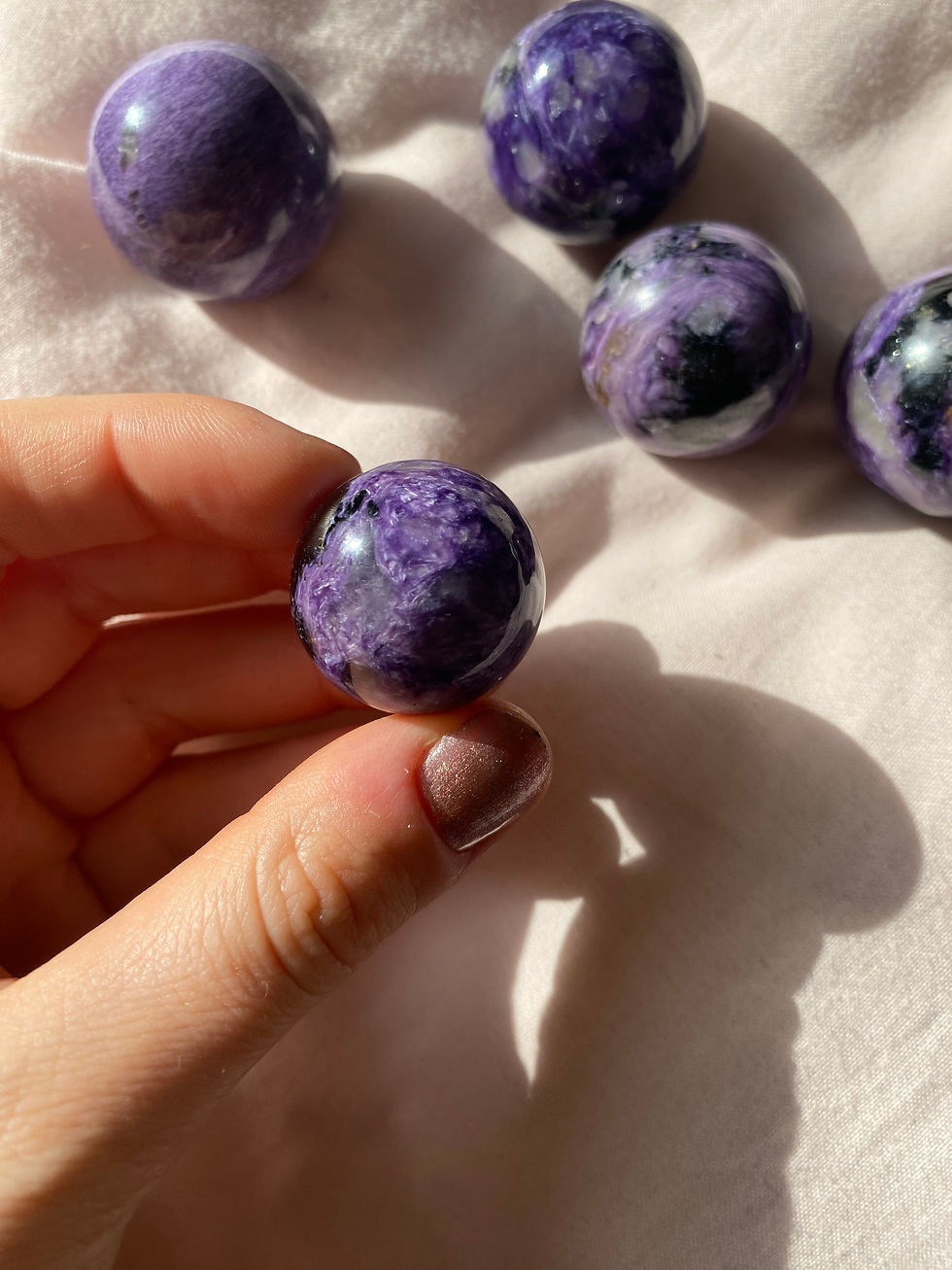 Thumbnail: Charoite sphere 24c