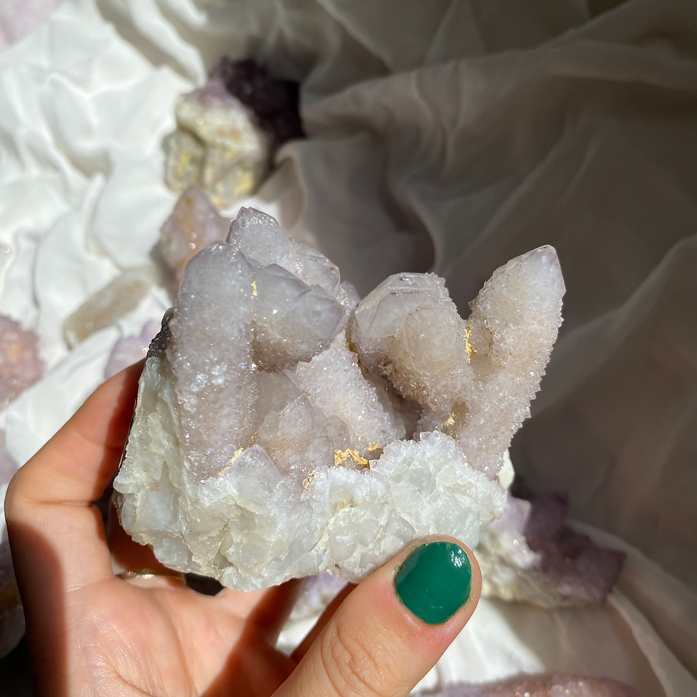 Thumbnail: Large smoky spirit amethyst cluster 68a