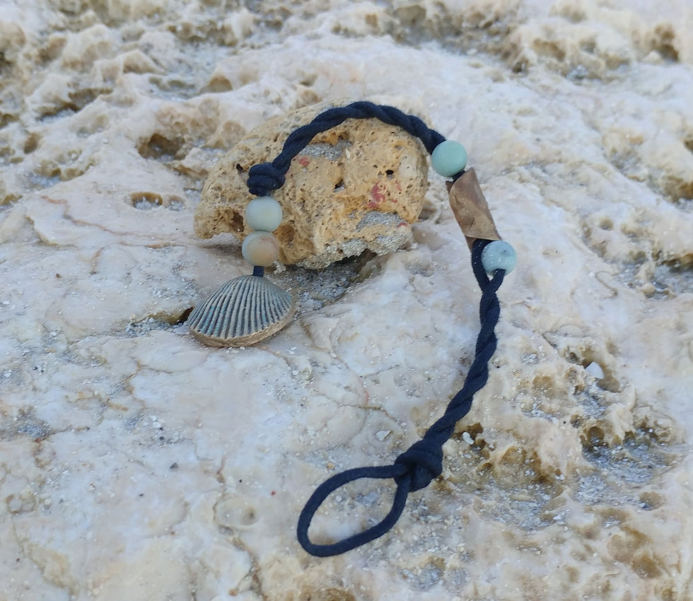 Thumbnail: Seashell Twist Bracelet Hand Cast ART Bronze