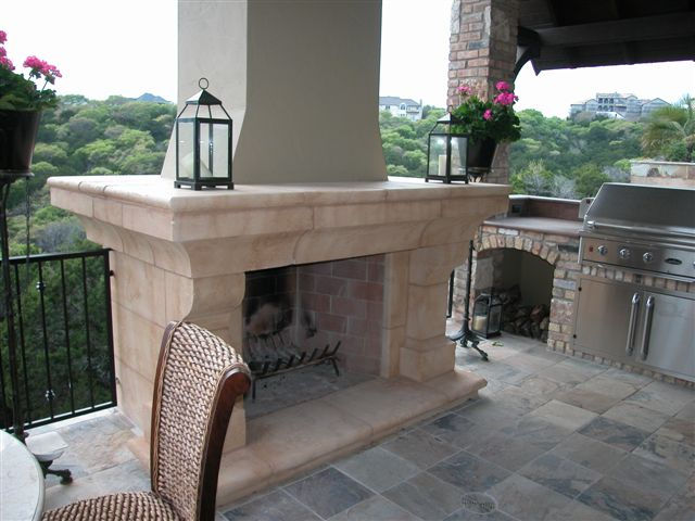 Massive French Fireplace