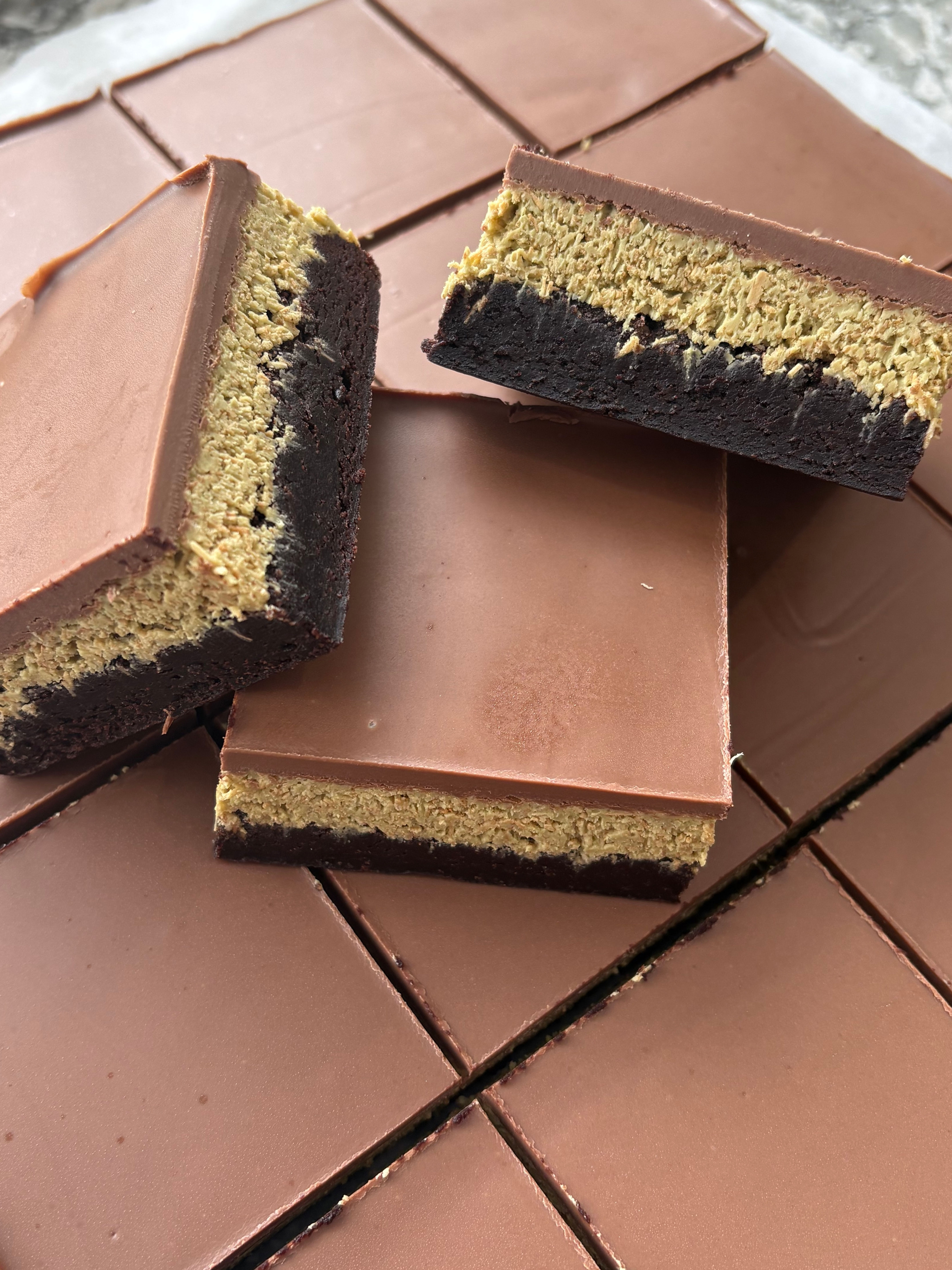 Pistachio Kunafa Brownie