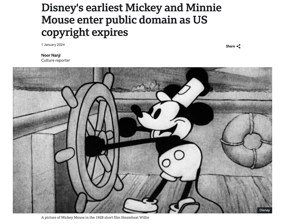 Steamboat Willie public domain