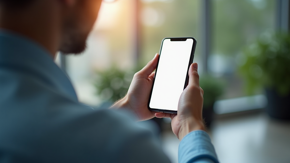 Close-up view of a smartphone displaying a telehealth mental health app