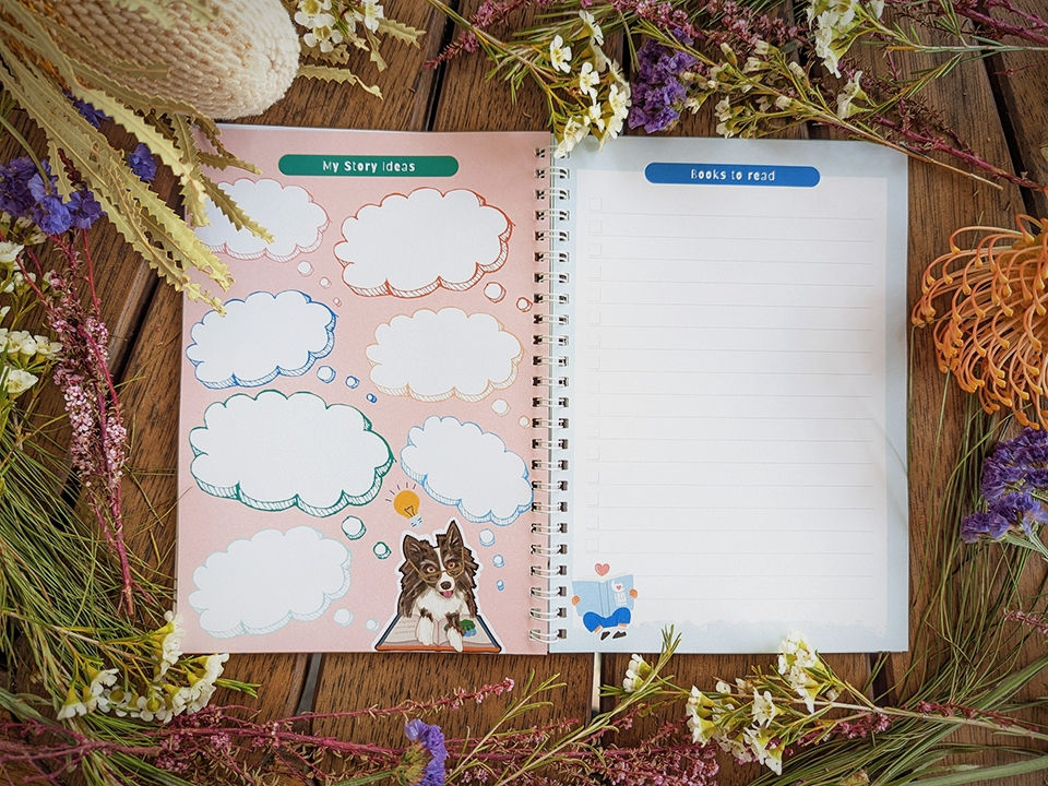 Thumbnail: Lunar's Book Journal and Stickers Sheet