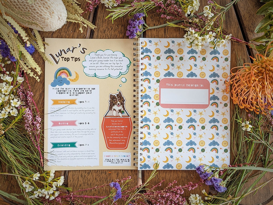 Thumbnail: Lunar's Book Journal and Stickers Sheet