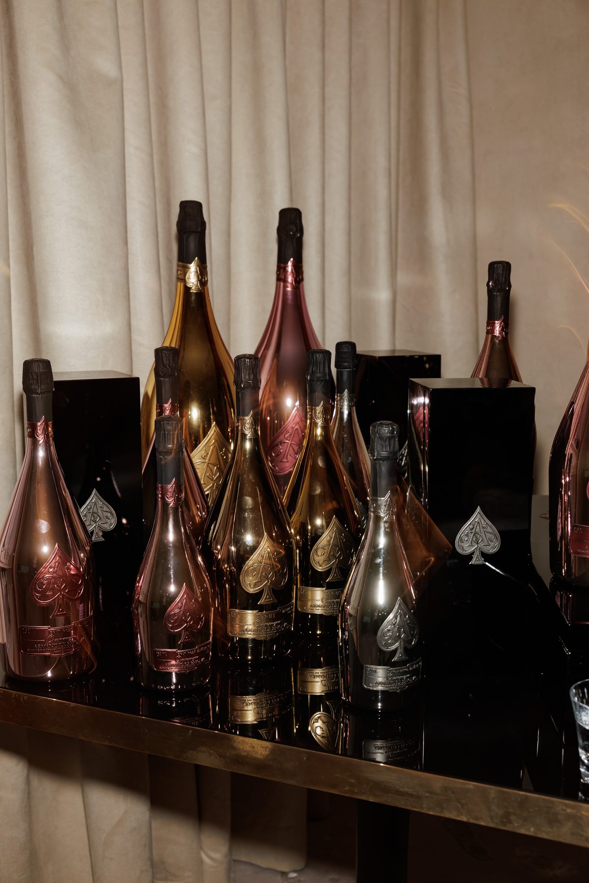 Mr K Nations receiving the Armand de Brignac and Tiffany & Co. collector bottle at NAHATÉ Dubai — selected frame 15