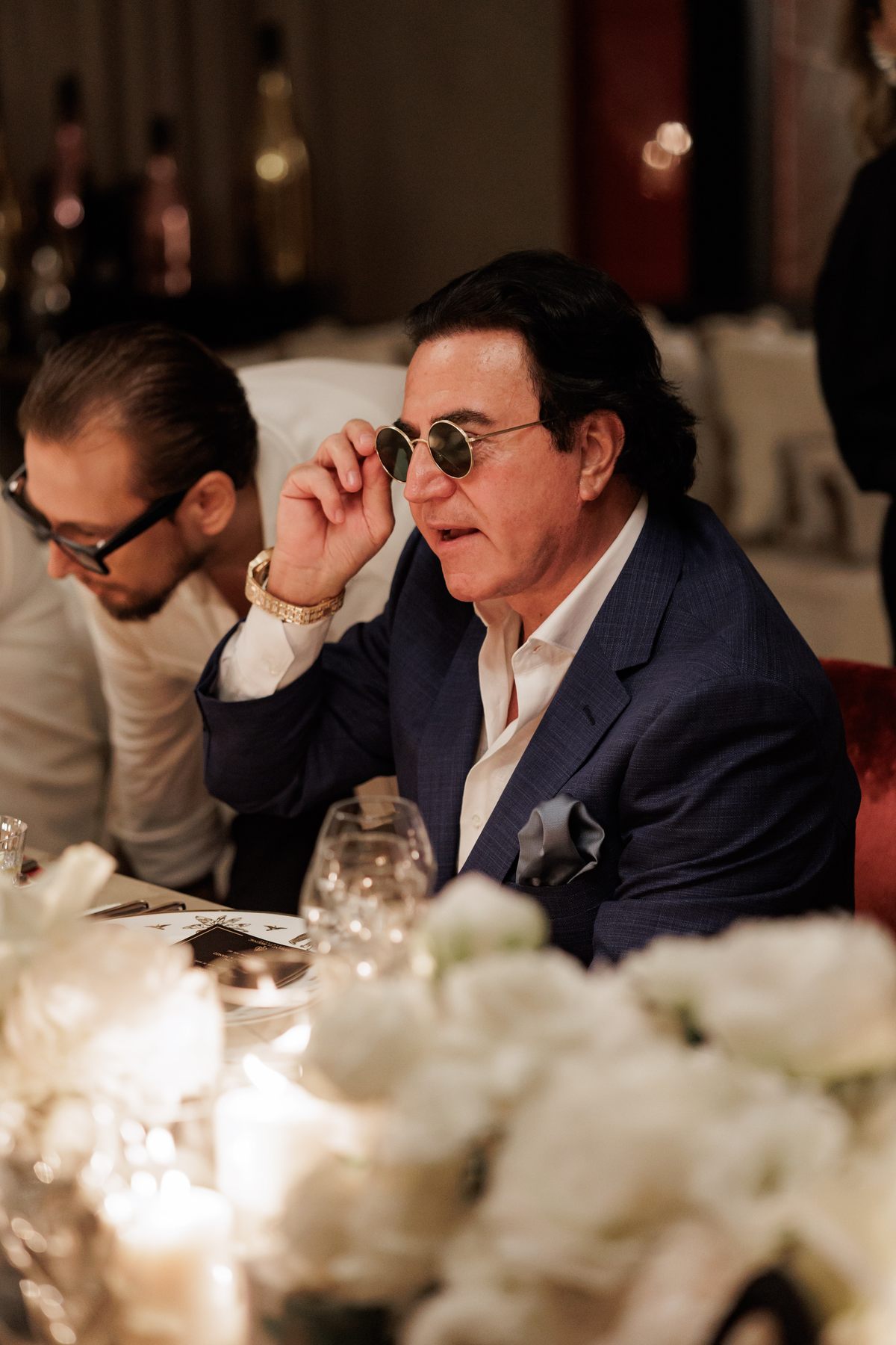 Mr K Nations receiving the Armand de Brignac and Tiffany & Co. collector bottle at NAHATÉ Dubai — selected frame 25