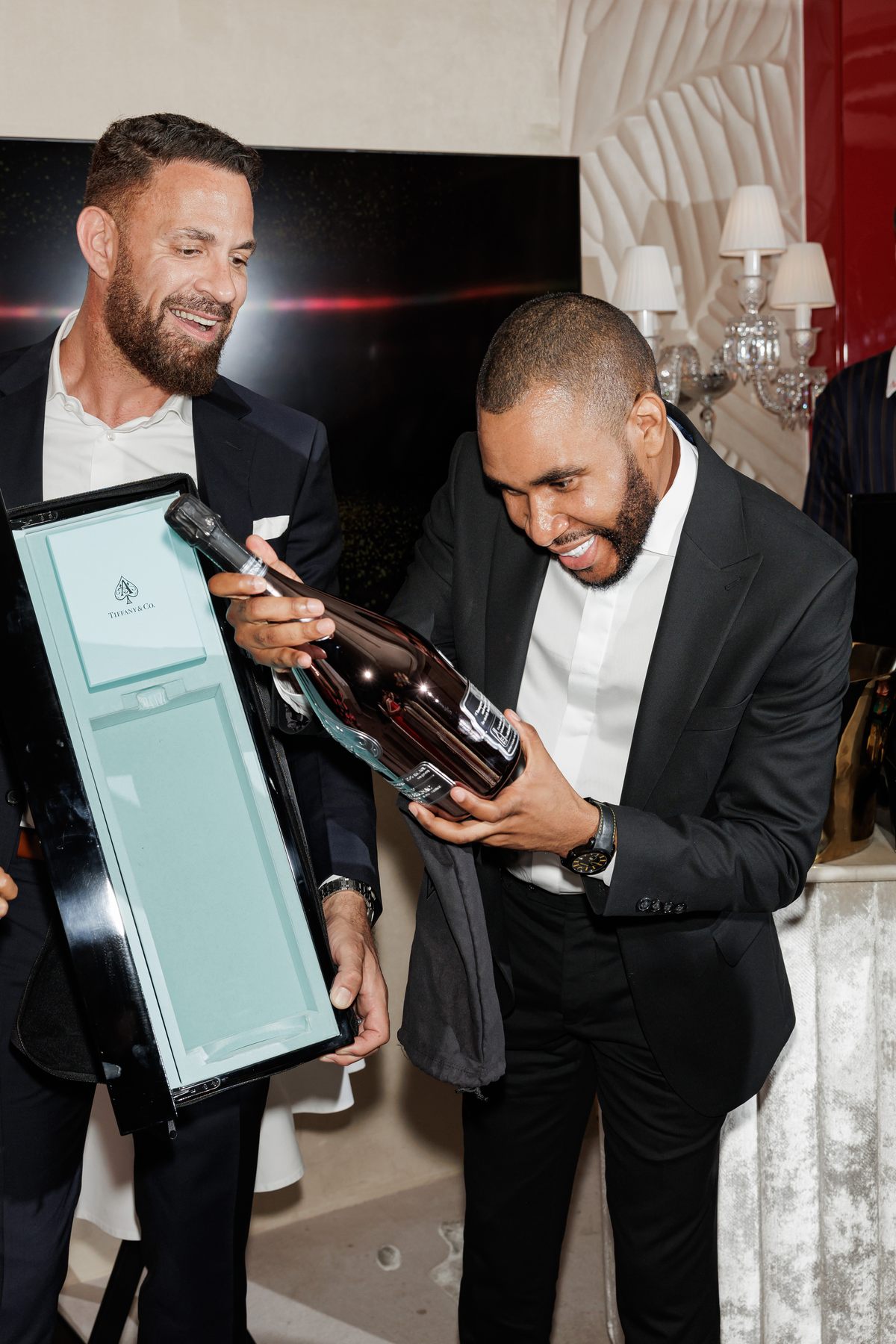Mr K Nations receiving the Armand de Brignac and Tiffany & Co. collector bottle at NAHATÉ Dubai — selected frame 05