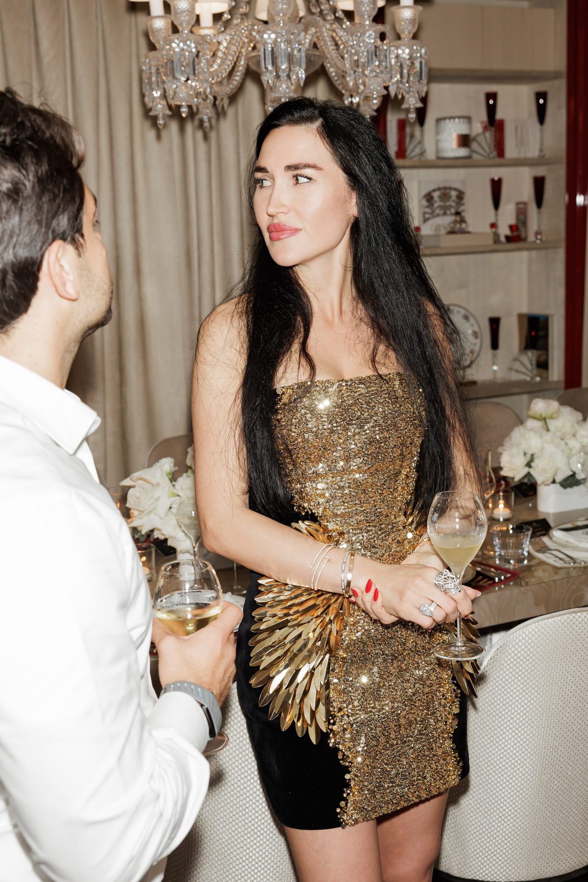 Mr K Nations receiving the Armand de Brignac and Tiffany & Co. collector bottle at NAHATÉ Dubai — selected frame 32