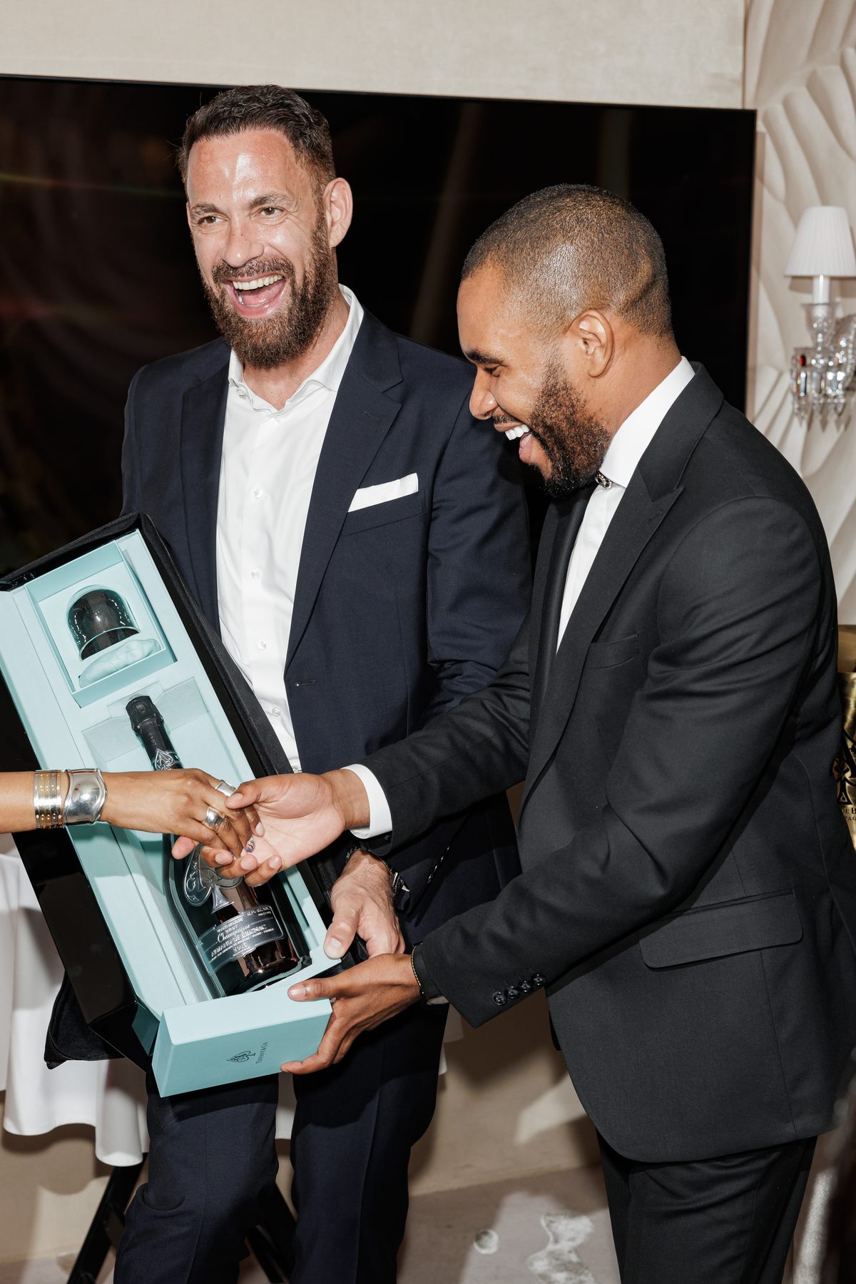 Mr K Nations receiving the Armand de Brignac and Tiffany & Co. collector bottle at NAHATÉ Dubai — selected frame 08