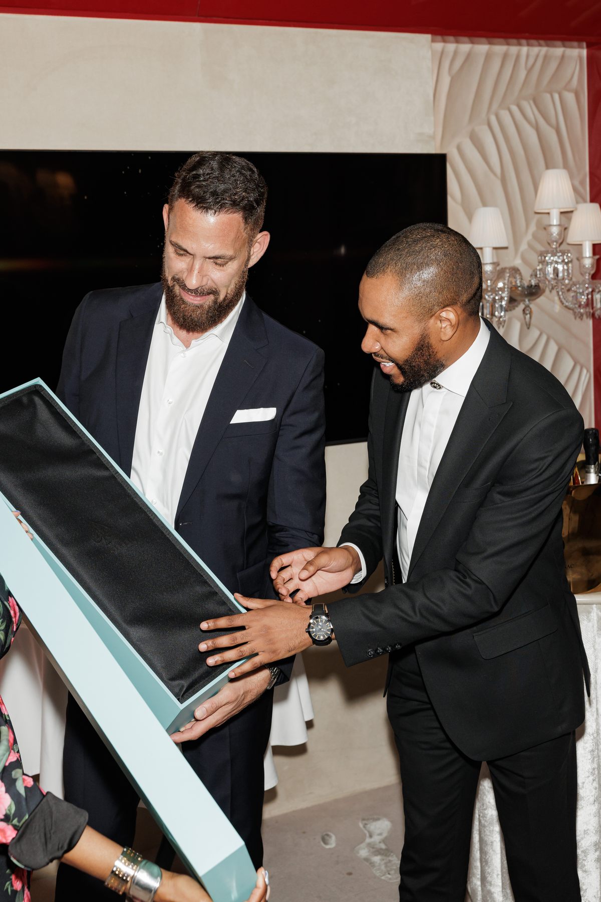Mr K Nations receiving the Armand de Brignac and Tiffany & Co. collector bottle at NAHATÉ Dubai — selected frame 04