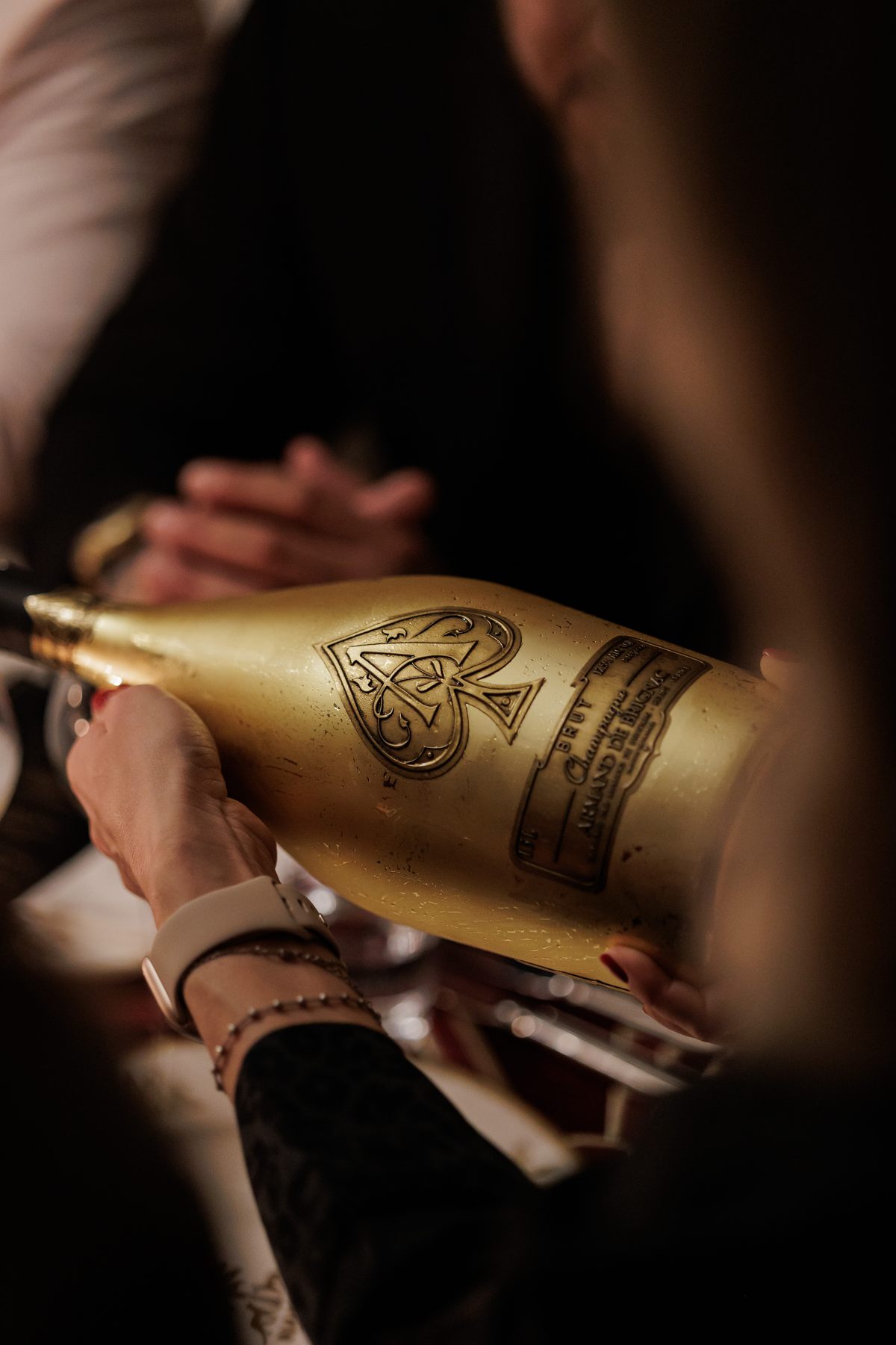 Mr K Nations receiving the Armand de Brignac and Tiffany & Co. collector bottle at NAHATÉ Dubai — selected frame 12