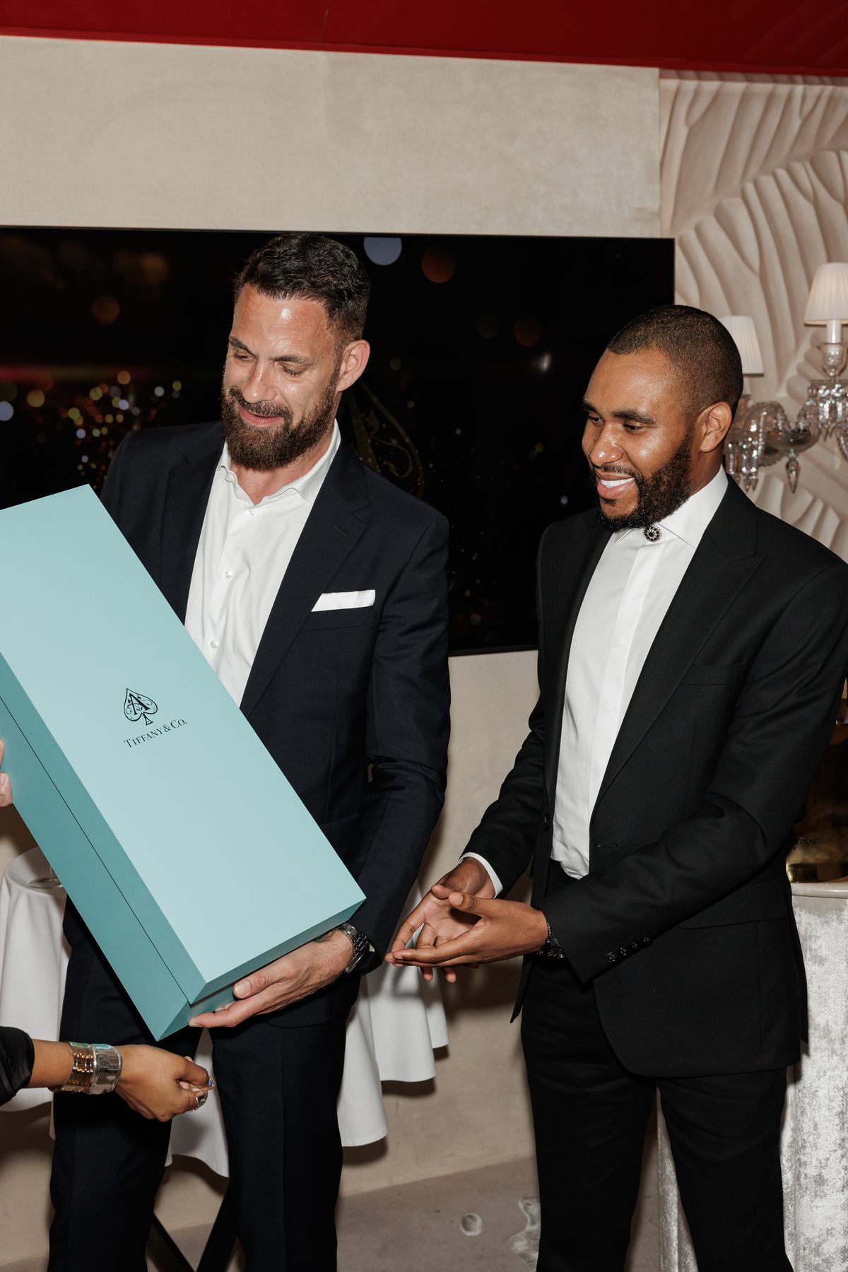 Mr K Nations receiving the Armand de Brignac and Tiffany & Co. collector bottle at NAHATÉ Dubai — selected frame 03