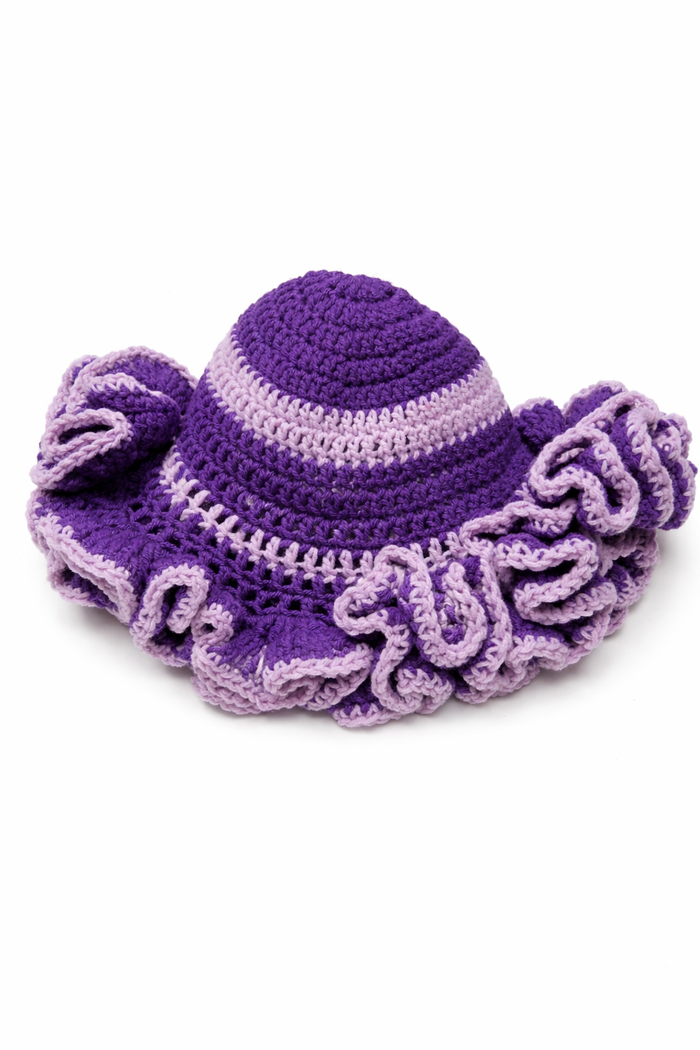 Thumbnail: Purple & Lavender Ruffle Hat