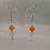 Thumbnail: Orange and Crystal Dangle Earrings