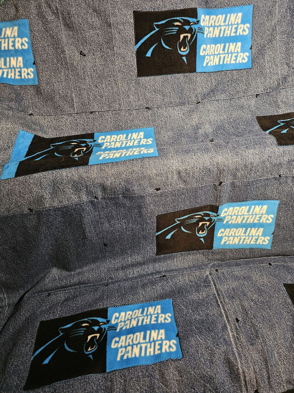 Thumbnail: Carolina Panthers Denim Blanket 