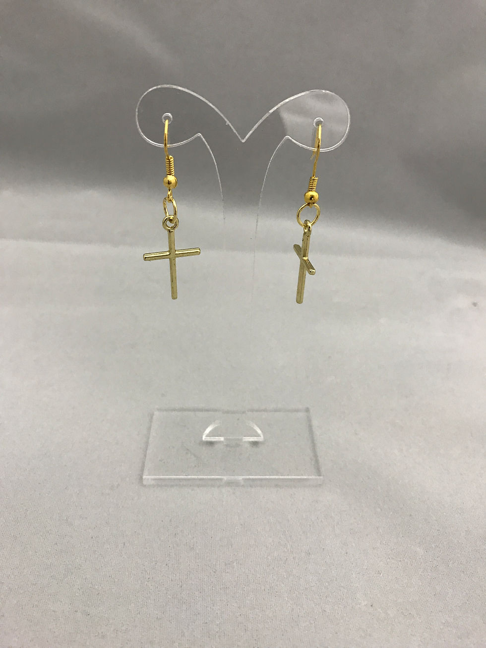 Thumbnail: Gold Cross Earrings 