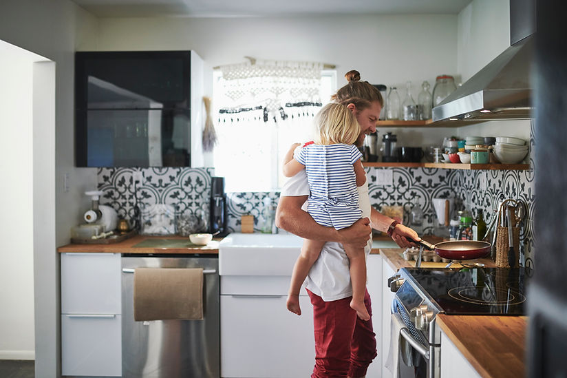 Young Father Cooking