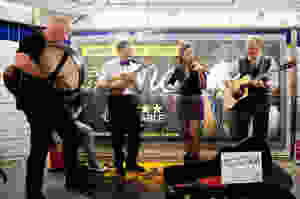 Musicians on London Underground Image