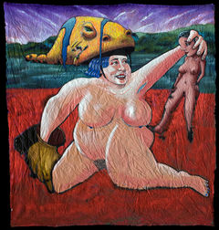 Neal_Korn_Sister, it hurts to be the other_Dye color, ink, acrylic paint, oil paint, charc