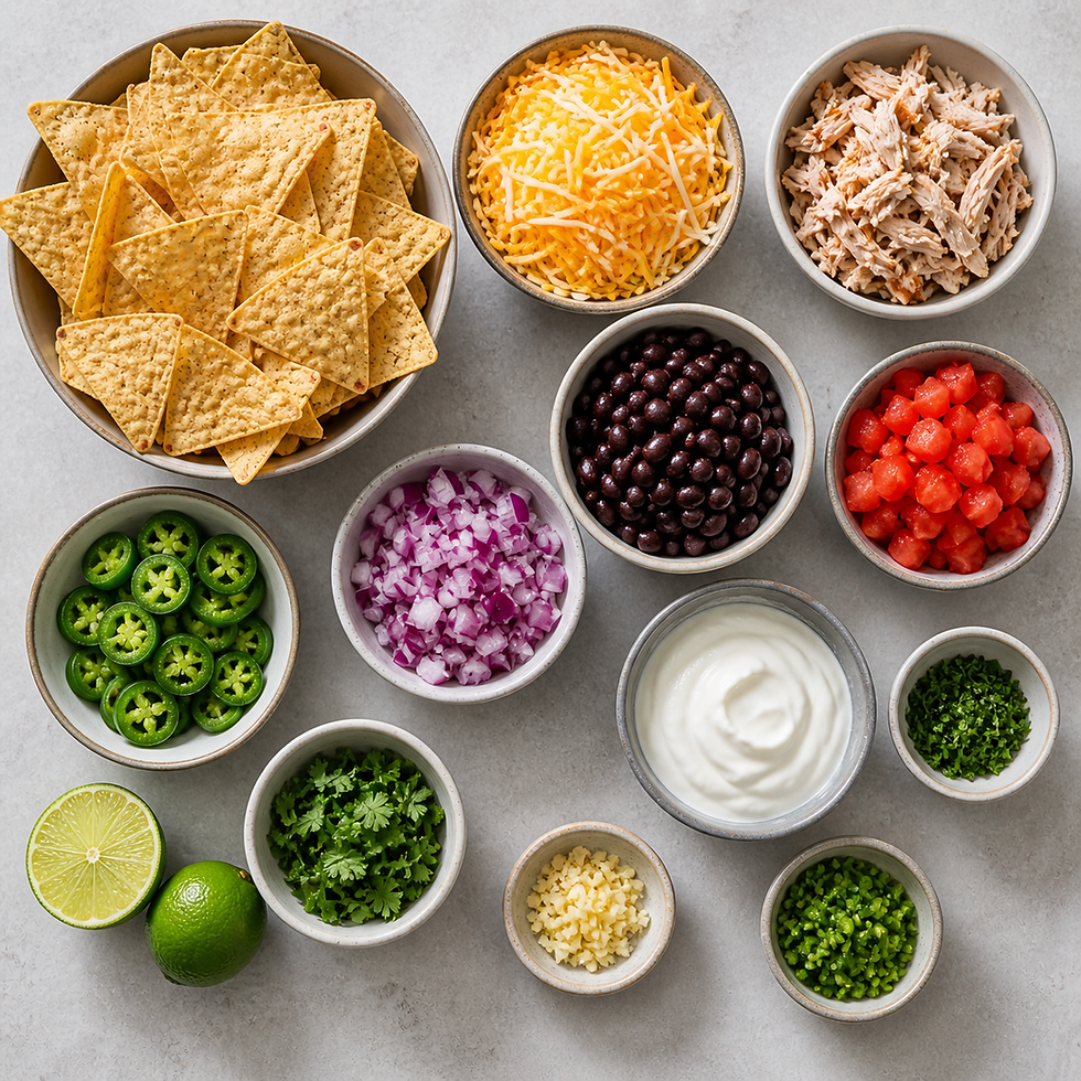 Simple ingredients, big flavor. Everything you need to build bold, spicy loaded nachos in minutes.