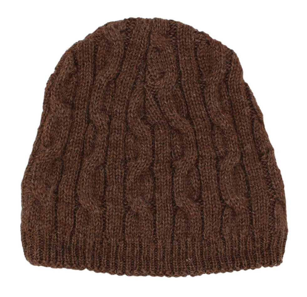 Thumbnail: USA Alpaca Cable Knit Beanie