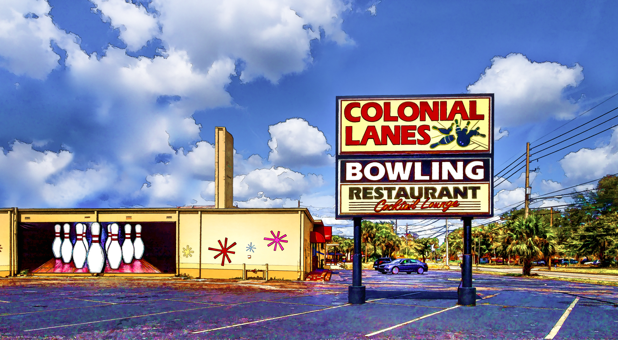 Colonial Lanes Mural