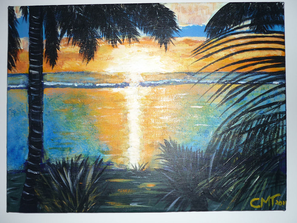 "Sunset Over the Reef"