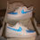 Thumbnail: Reflective icy blue custom Air Force 1s 