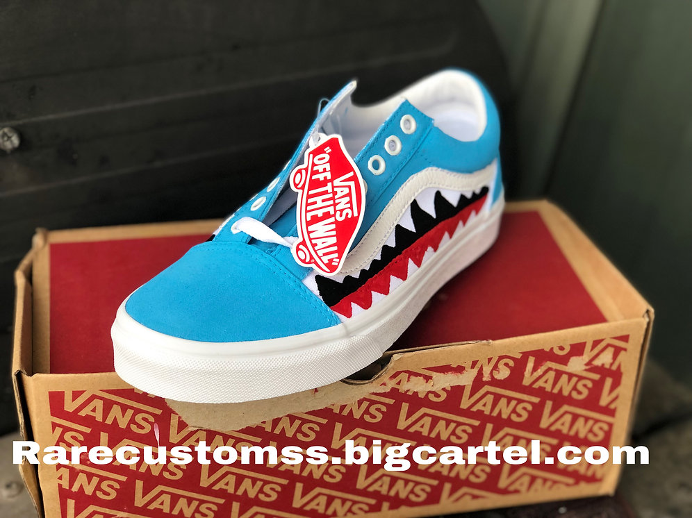 bape vans shark teeth