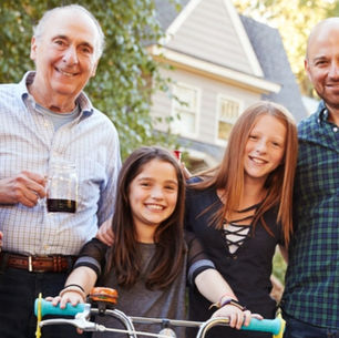 A happy and smiling multi generational family