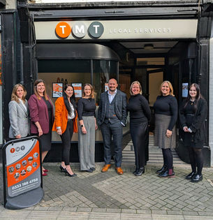 the TMT team standing outside the new Horsham branch
