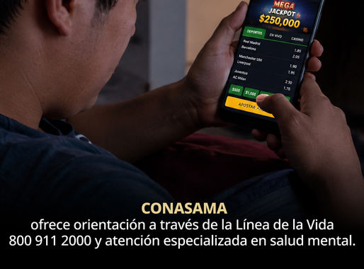 CONASAMA llama a prevenir el trastorno por juegos de apuestas mediante información y atención oportuna