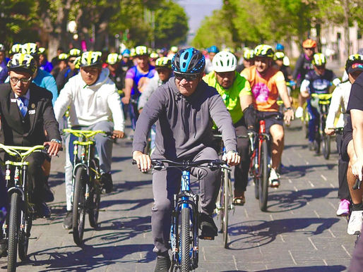 Limpieza y entrega de bicicletas, encabeza Galindo en edición 500 de Capital al 100