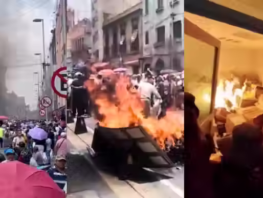 Incendian oficinas del SNTE tras protesta de la CETEG |