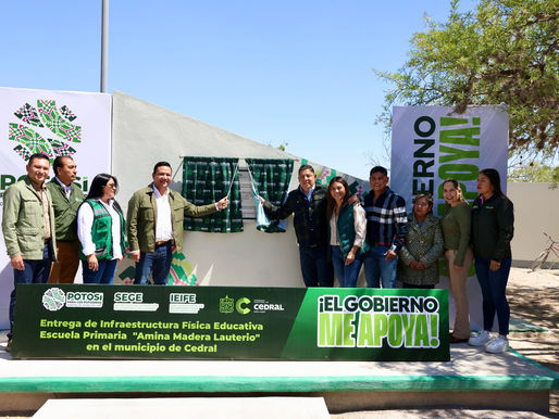 Impulsa Gallardo la educación y seguridad estudiantil en Cedral y Matehuala |