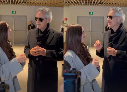 HISTÓRICO "PALOMAZO": BELINDA Y ANDREA BOCELLI UNEN VOCES EN ENSAYO PREVIO AL CONCIERTO DE LA FIFA