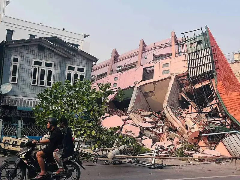 Un devastador terremoto de magnitud 7.7 sacudió Myanmar. Foto @ AFP