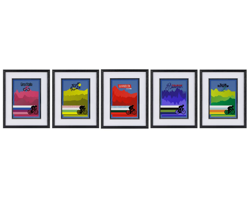 Thumbnail: Tour of Britain Cycling Art Print