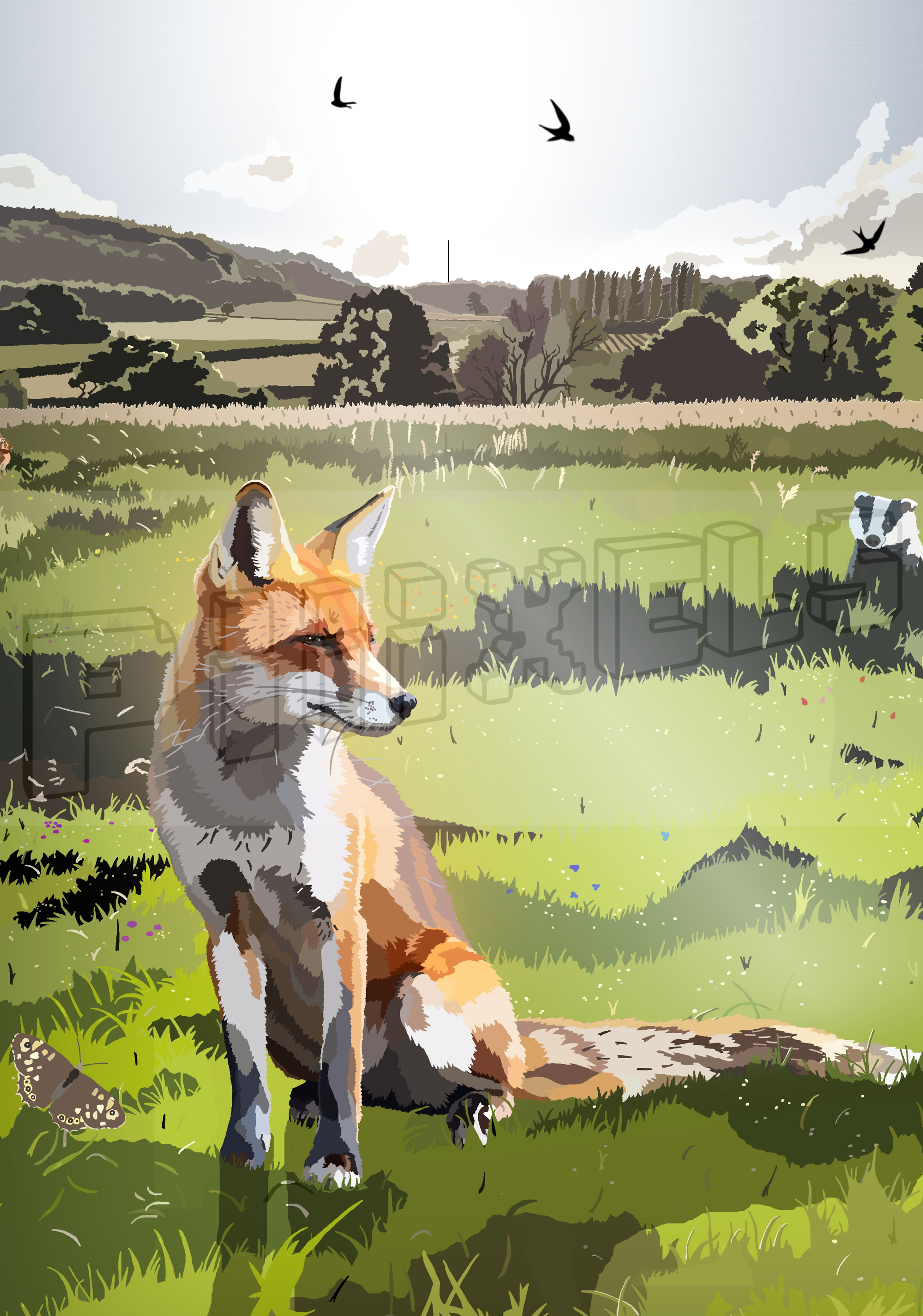 Fox Greeting Card