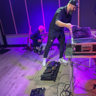 Joe Kulmesch bei der Videoproduktion des Music Mission Guitar Workshop Video-Dreh