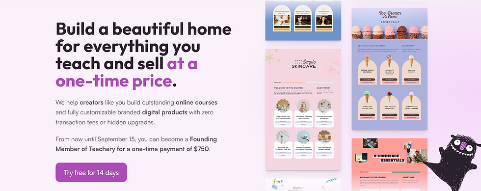 Teachery lifetime deal plan