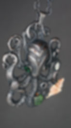 Thumbnail: Octopus pendant w/ moonstone
