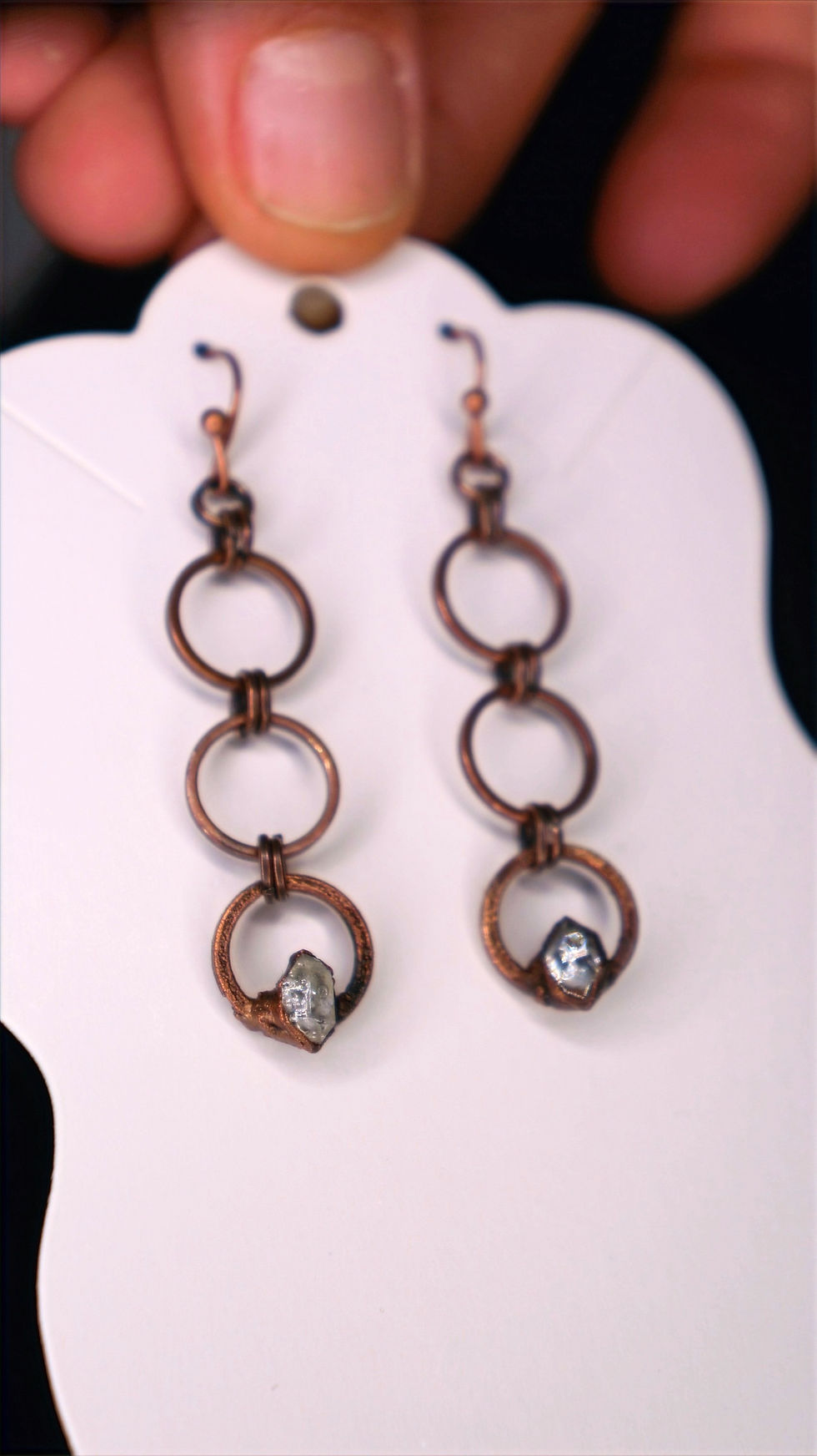 Thumbnail: Herkimer Diamond Earrings