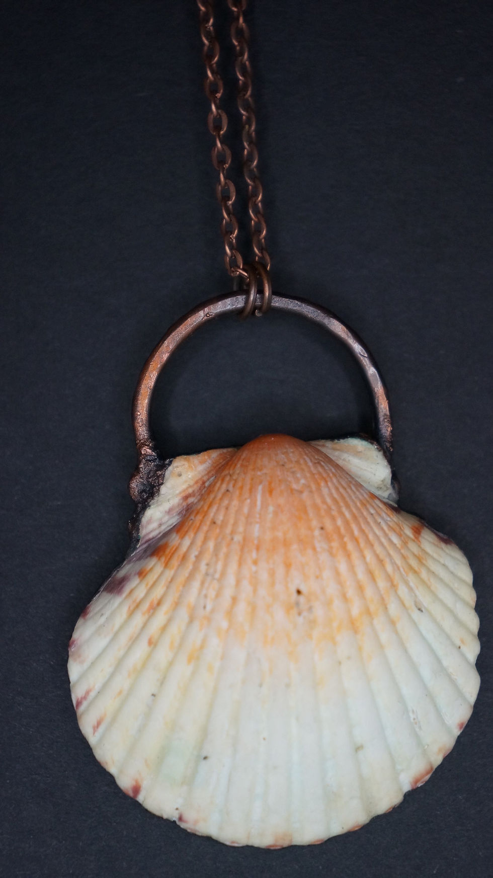 Thumbnail: Ombré peach shell pendant