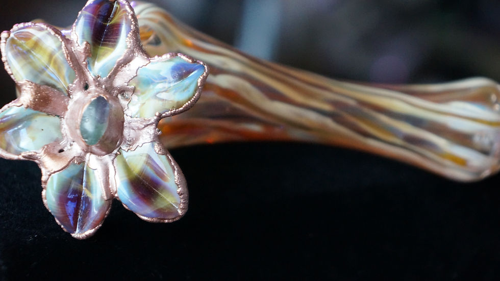 Thumbnail: Rainbow Flower Fluorite Pipe