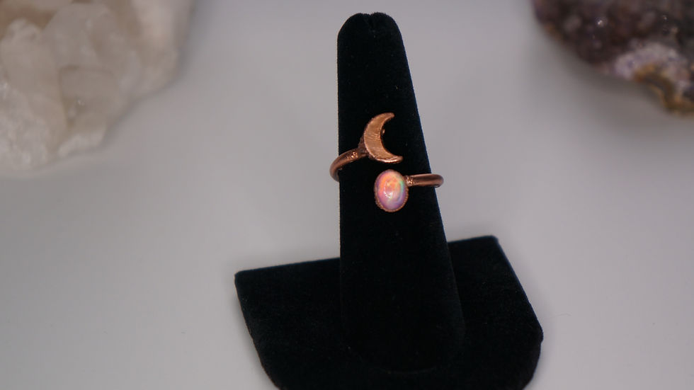 Thumbnail: Aurora Opal/ Moon Ring Size 7