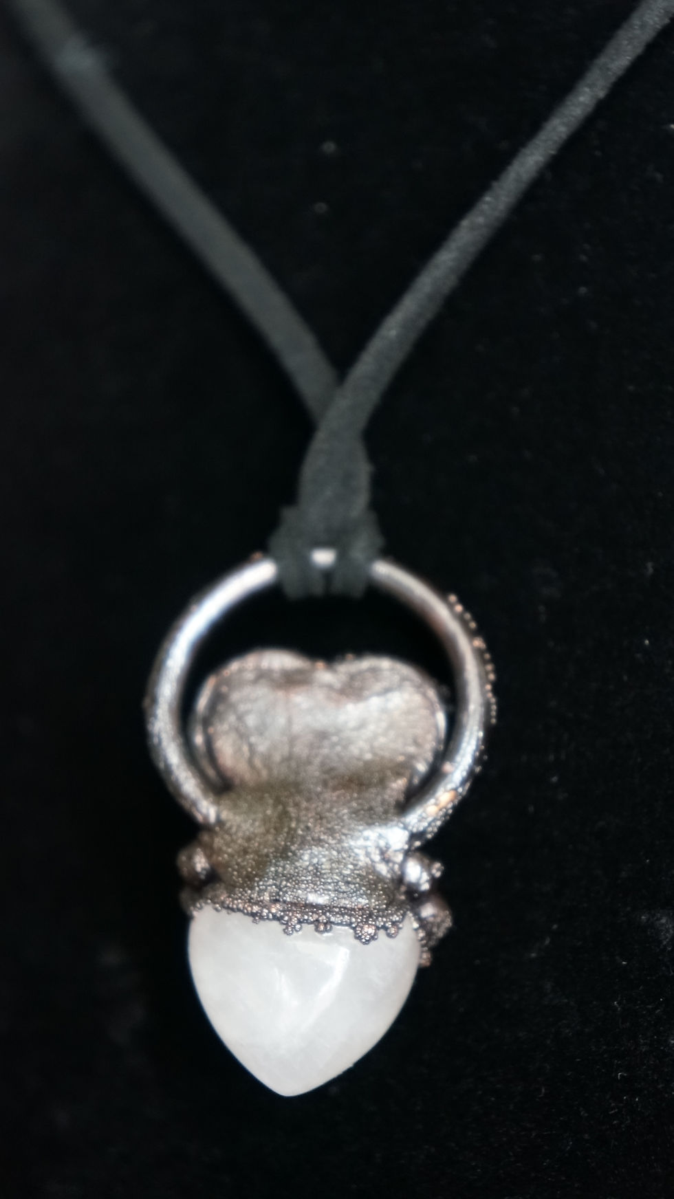 Thumbnail: Cherry, Rose, and Smokey Quartz Heart Pendant