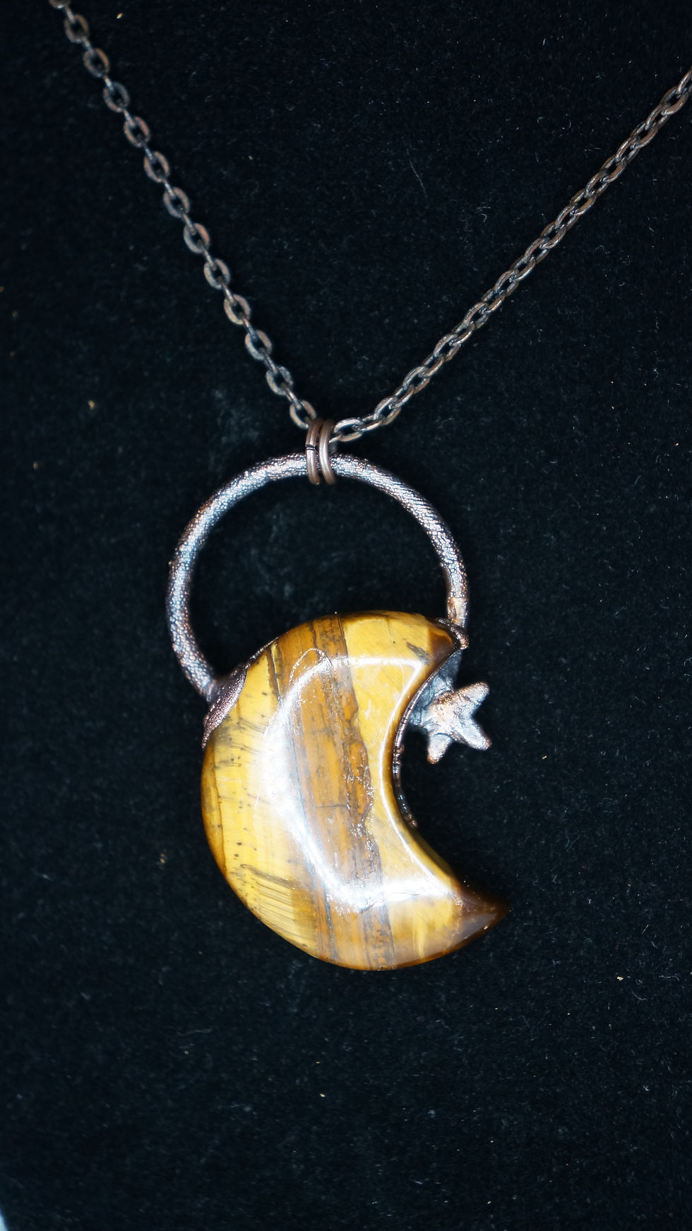 Thumbnail: Tigers Eye Moon Pendant
