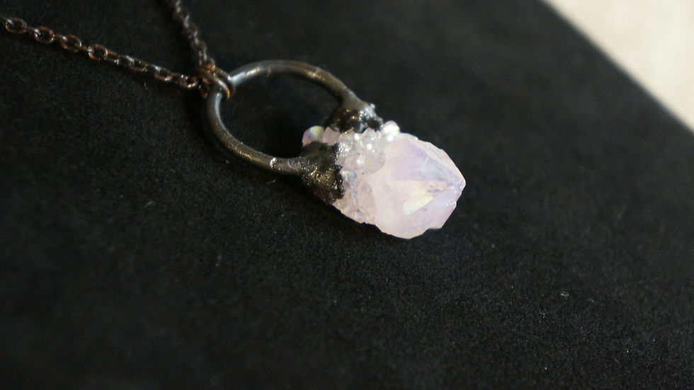 Thumbnail: Gorgeous Angel Aura Quartz necklace